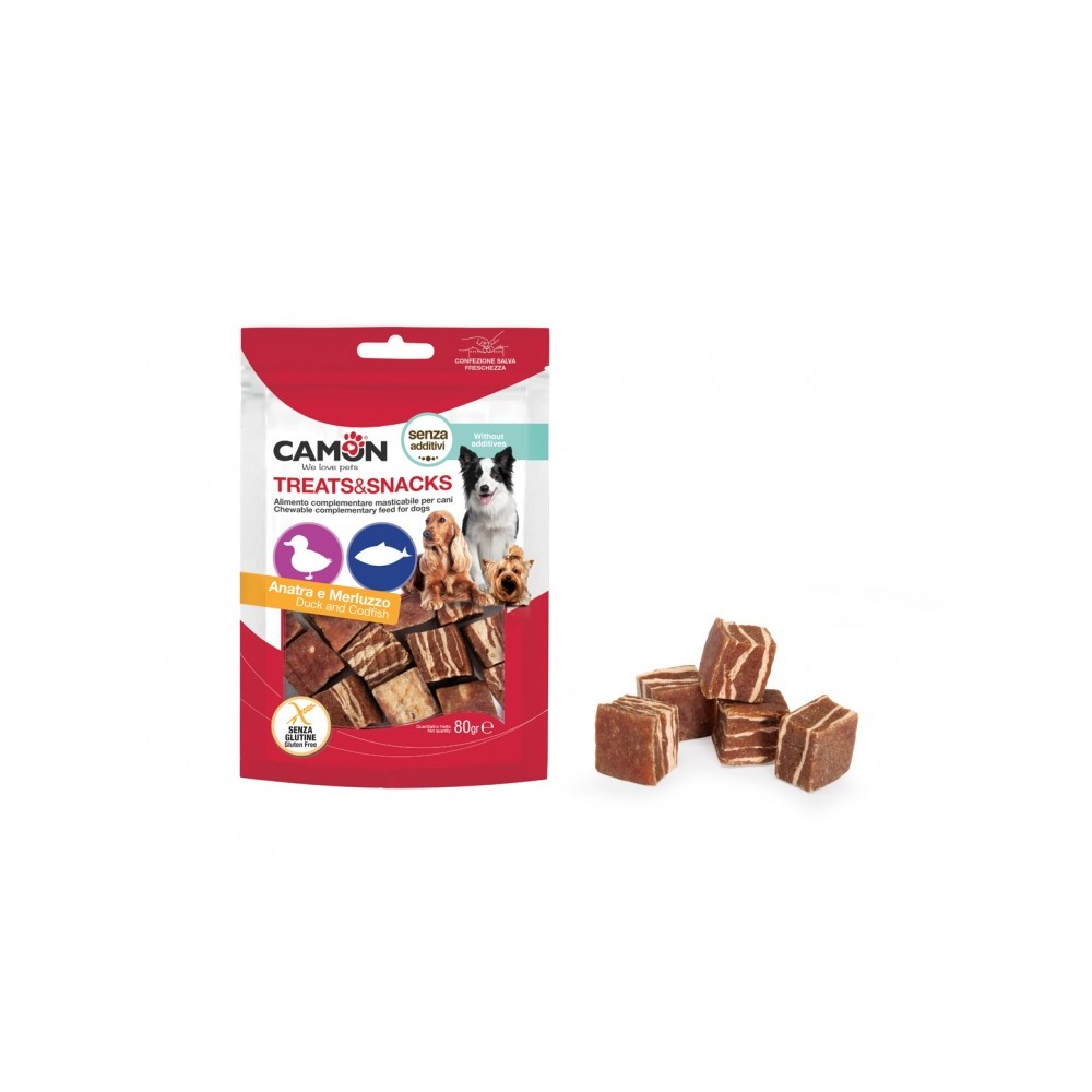 Cubetti anatra e merluzzo