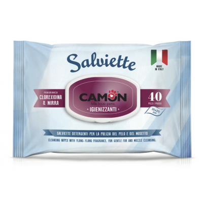 CAMON - Salviette detergenti al profumo di mirra e clorexidina