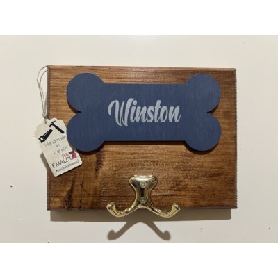 Portaguinzaglio in legno mod. osso