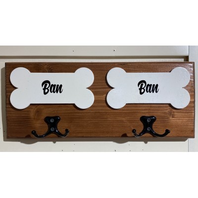 Portaguinzaglio in legno mod. osso doppio